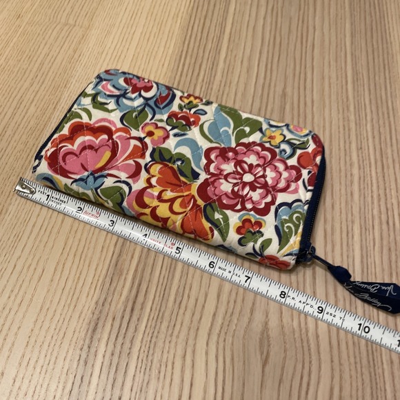 Women's Vera Bradley Credit Card Holder Wallet Floral Print Multicolor 8x4.5 - Picture 3 of 6